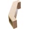 Ekena Millwork 5-inch W x 12-inch D x 16-inch H Burlington Rough Cedar Woodgrain TimberThane Knee Brace, Primed BRCUR05X12X16BURRCPR - alternate 3
